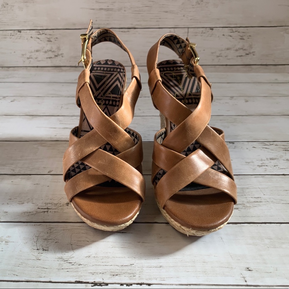Tan Wedge heels